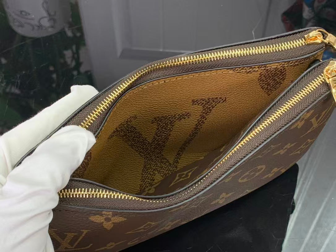 Two tone double pochette
