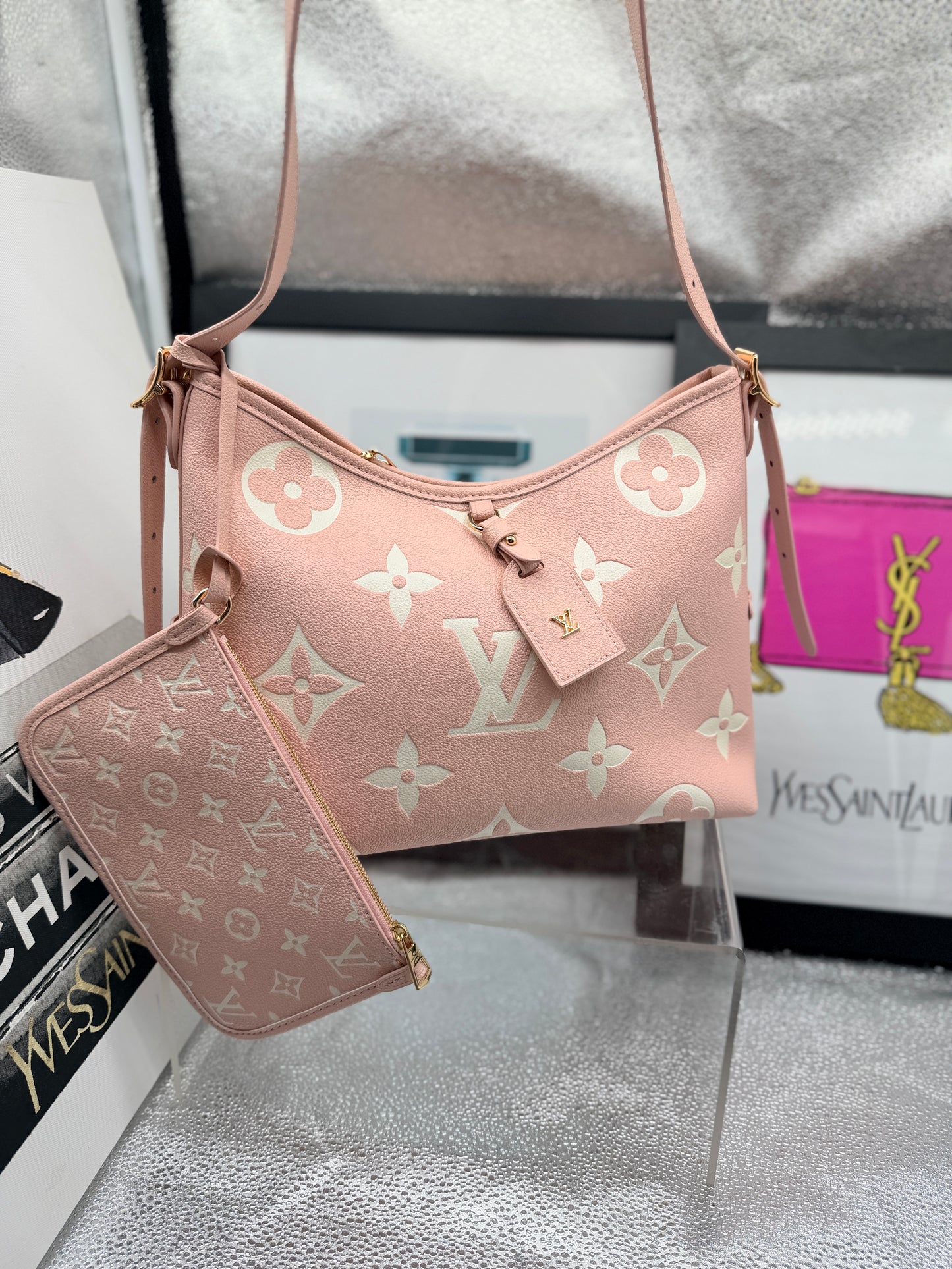 Pink White Carry