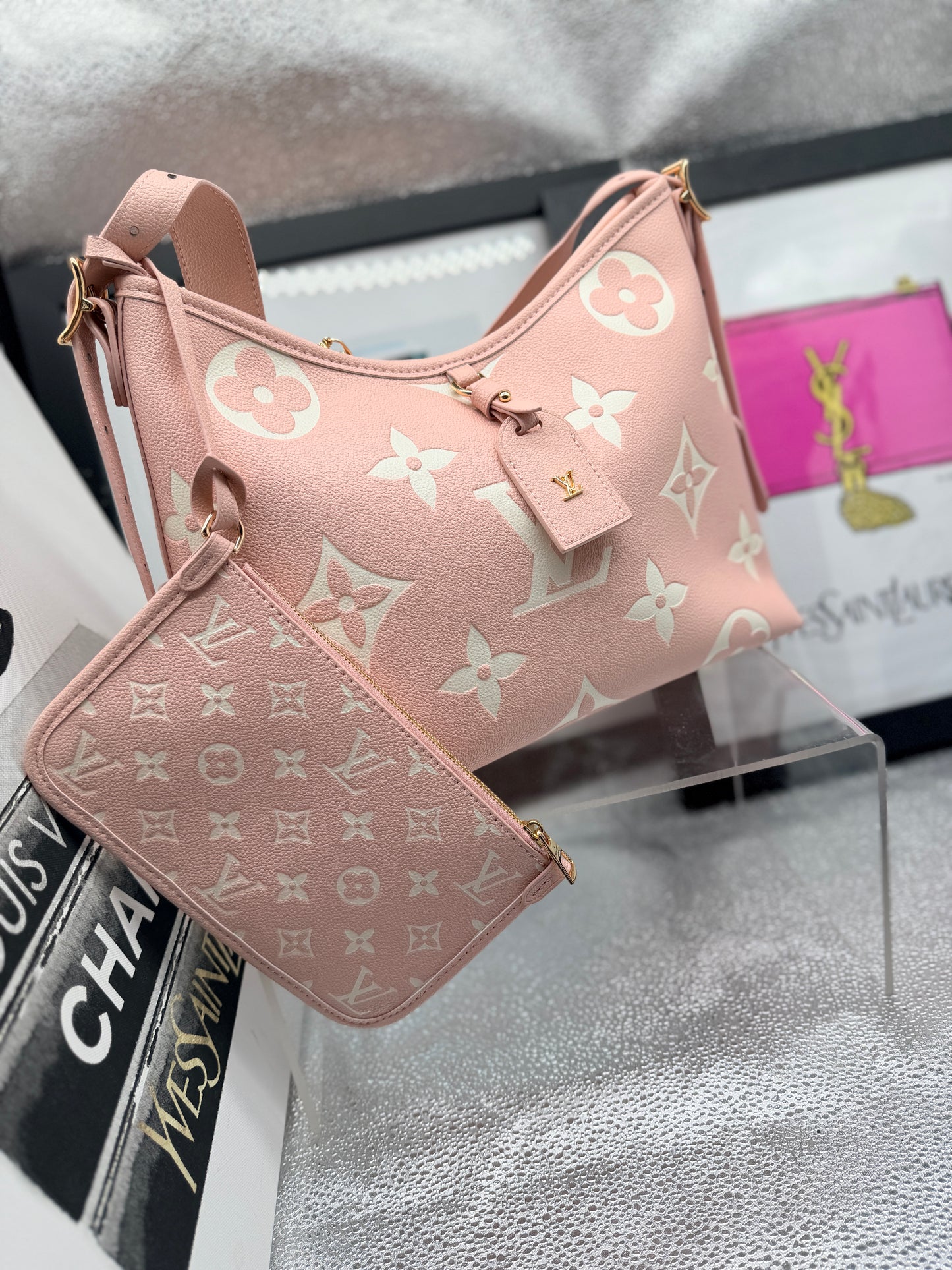 Pink White Carry